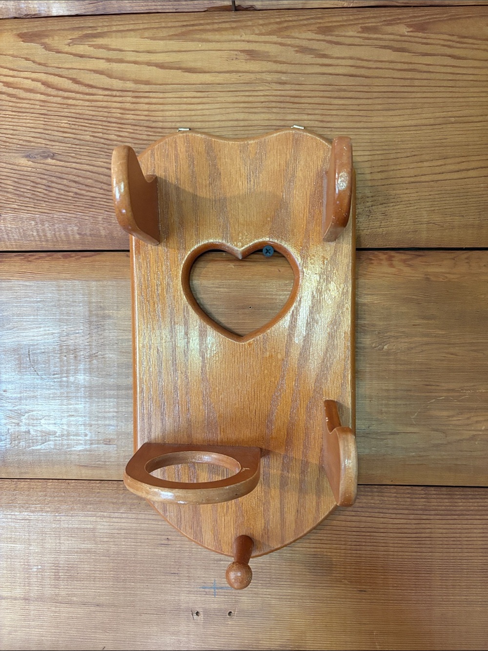 1980’s Unbranded Wooden Hair Vanity Organizer